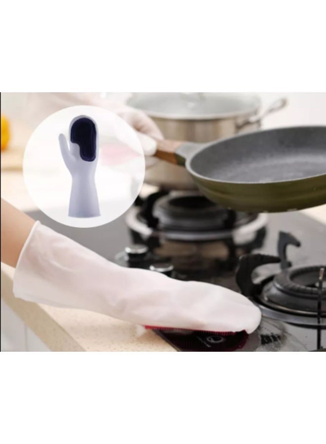 2-piece silicone rubber sponge gloves, large size - Image 2