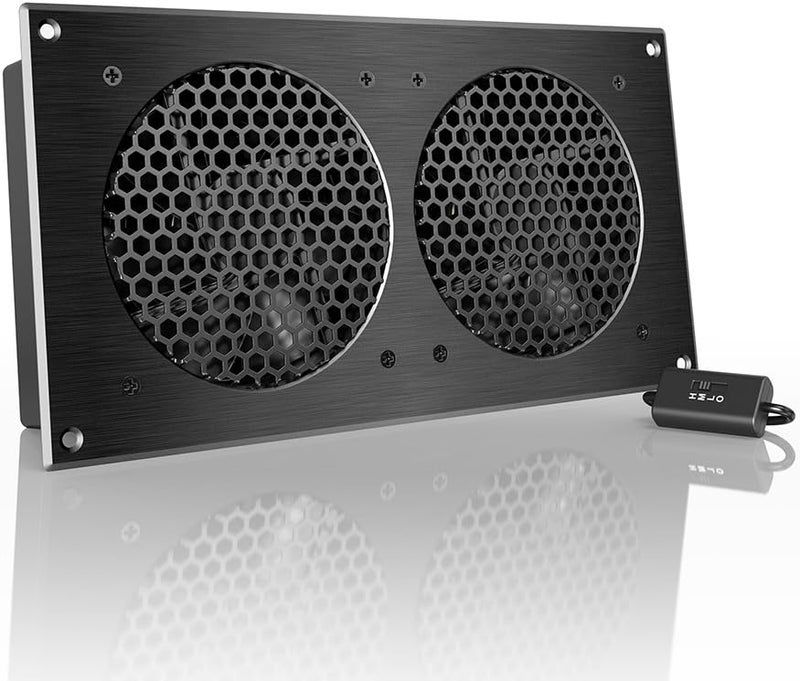 AC Infinity AIRPLATE S7, Quiet Cooling Fan System 12" with Speed Control, for Home Theater AV Cabinets - Image 1