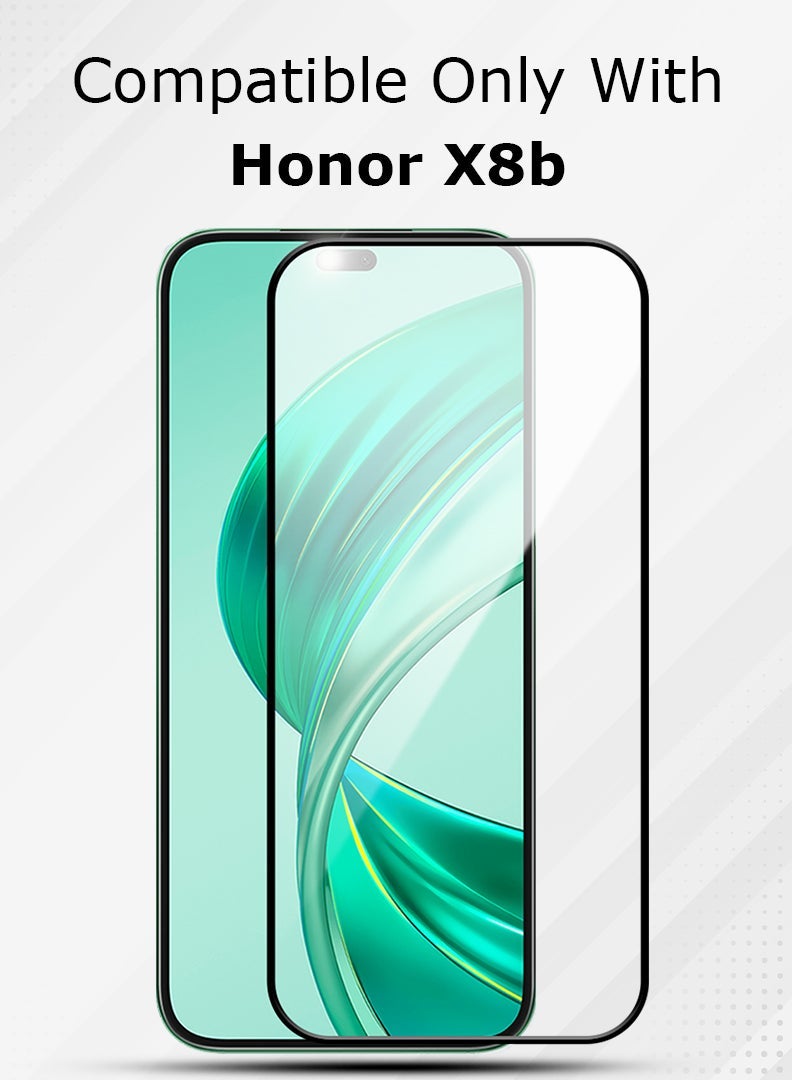 JOMILA Screen Protector For Honor X8b 6.7 Inch 9H Hardness Tempered Glass Film, Bubble Free Easy Installation, Full Coverage, Anti Scratch And Touch Sensitive - Image 2