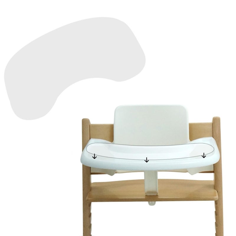 Gembebe ملصق حل الشفط متوافق مع صينية ستوكه ترِب تراب آمن لاصق حصيرة تحسين الشفط يحافظ على الأوعية والألعاب الشفطية حصيرة كرسي عالي للأطفال (2، شكل الفول السوداني) - Image 1