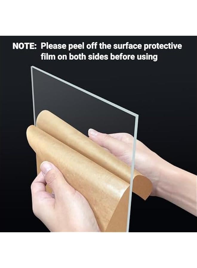 Arabest 1 Pieces 24 x 36” Clear Acrylic Sheet Plexiglass - 1/4” (6mm) Thick, Use for Craft Projects, Signs, DIY Projects and More; Cut with Saw or Hand Tools, No Laser Cut - Image 2