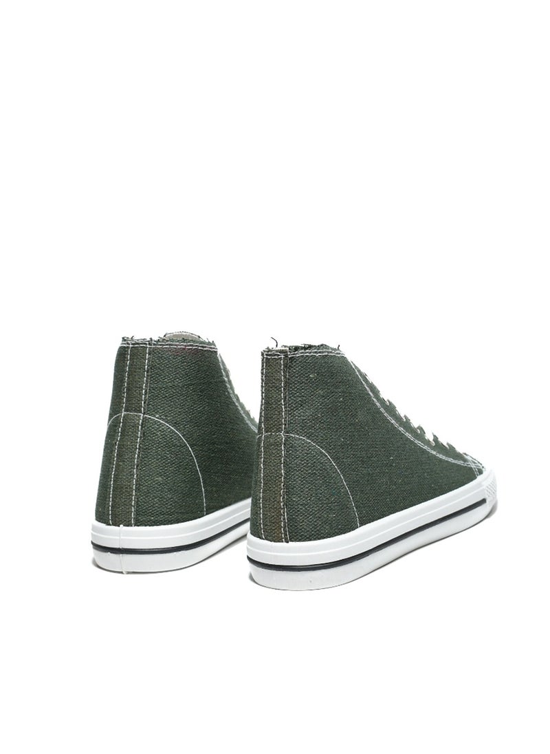 Desert - Basic Lace-Up Knit Flat Sneakers For Men - Image 1