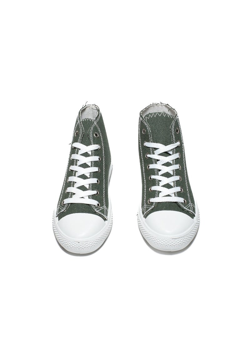 Desert - Basic Lace-Up Knit Flat Sneakers For Men - Image 1