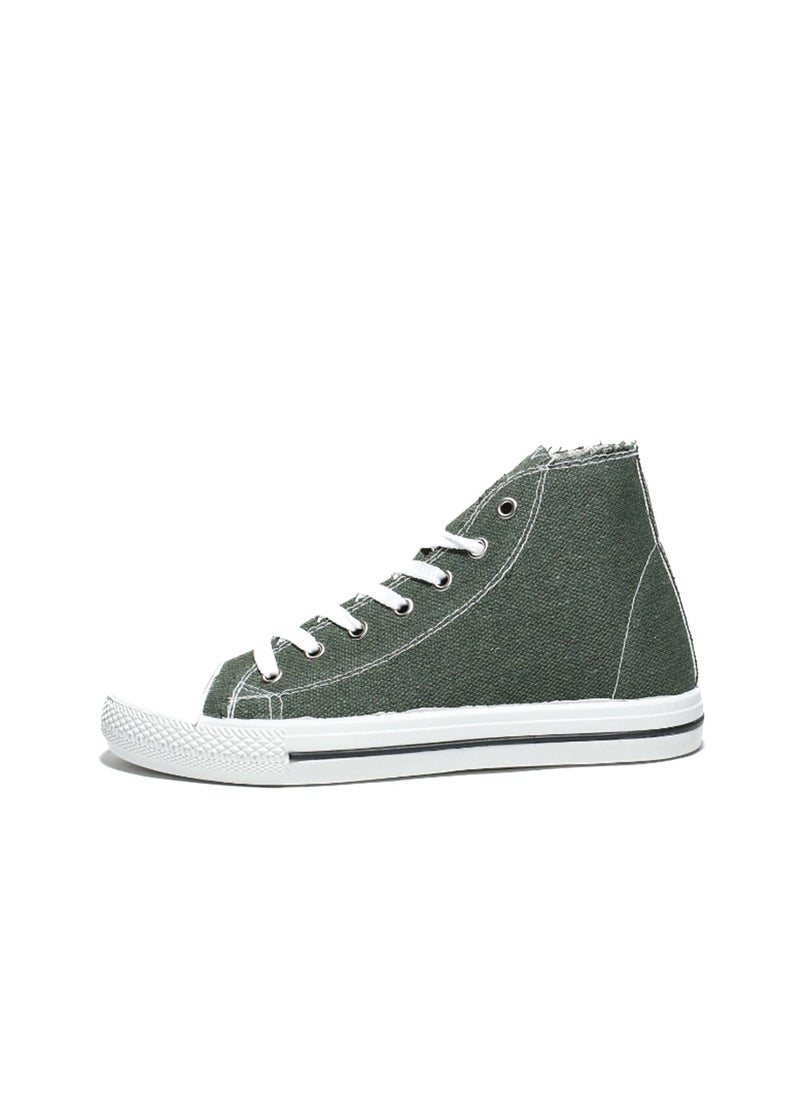Desert - Basic Lace-Up Knit Flat Sneakers For Men - Image 1