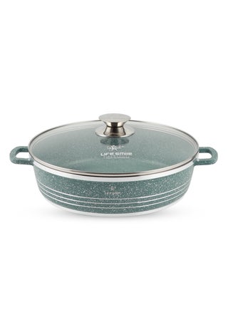 32cm (6.5 Liter)Shallow Pot with Lid | Non Stick PFOA FREE Granite Coating Double Handle Frying Pan, Low Cooking Pot Non Stick Soup Pot | Oven Safe Grey - pzsku/ZBF5D9B538A682E3B6155Z/45/_/1739789030/da5bf8ab-30a0-435b-bc3d-93743fe7f5c0