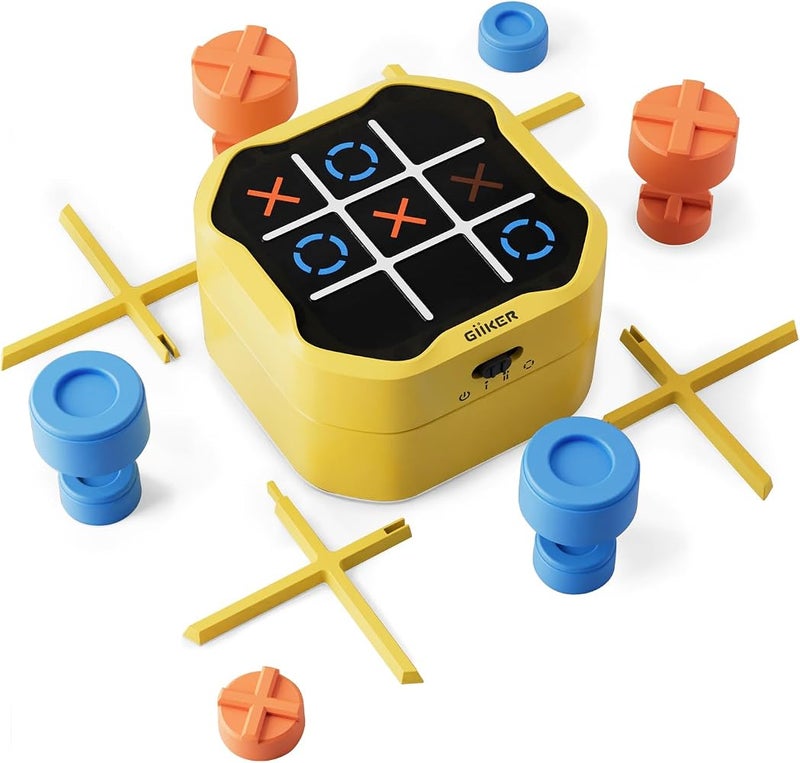 جيكر ألعاب إلكترونية GiiKER Tic Tac Toe، وحدة ألعاب يدوية محمولة 3 في 1 لتنمية الذاكرة، ألعاب لوحية للأطفال والبالغين، هدايا عيد ميلاد للعب في أمسيات العائلة لجميع الأعمار - Image 1