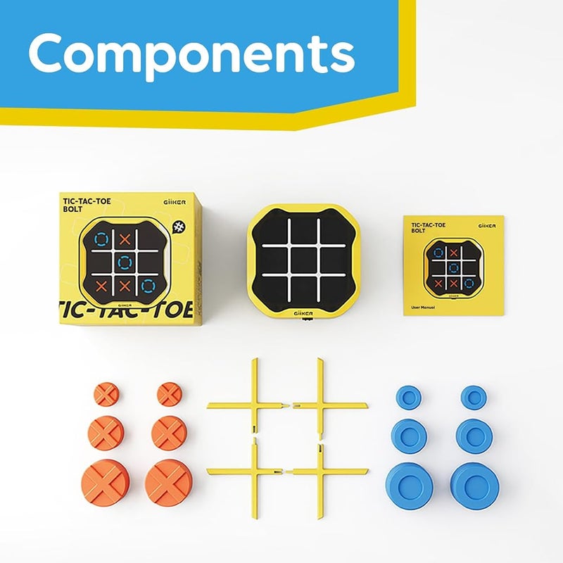 جيكر ألعاب إلكترونية GiiKER Tic Tac Toe، وحدة ألعاب يدوية محمولة 3 في 1 لتنمية الذاكرة، ألعاب لوحية للأطفال والبالغين، هدايا عيد ميلاد للعب في أمسيات العائلة لجميع الأعمار - Image 5