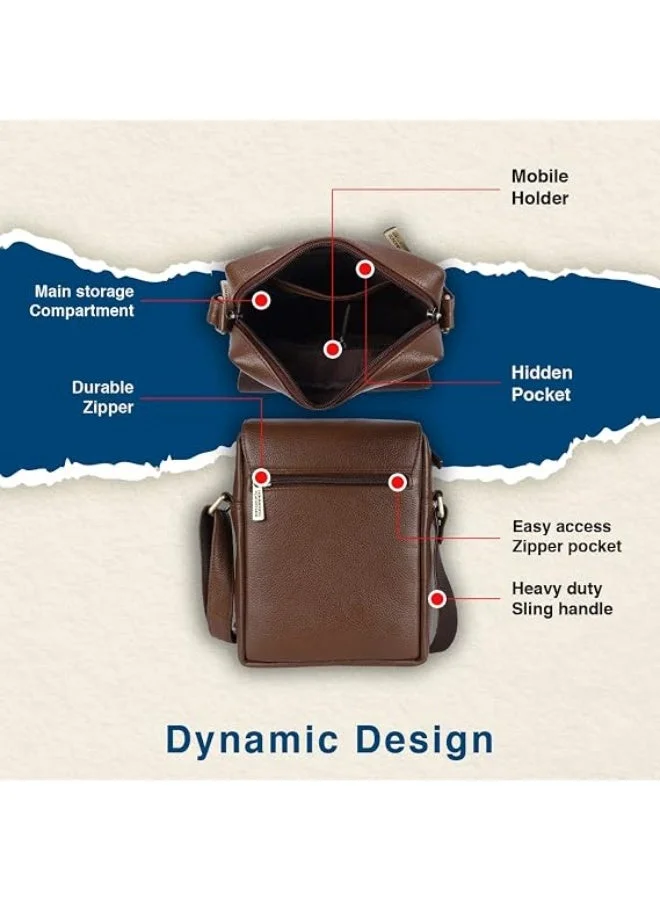 Hammonds Flycatcher  Genuine Leather Sling Bag for Men, Stylish and Spacious Side Bag for Men  | Best Price UAE