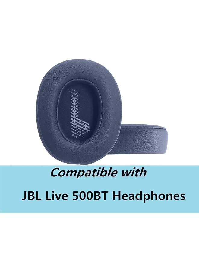 إيروريكس وسائد أذن بديلة من الجلد البروتيني لسماعات Jbl Live 500Bt وسائد أذن سماعة Pro M وسائد أذن وأغطية أذن قطع غيار أزرق داكن - Image 3
