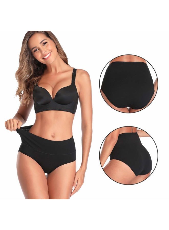 Annenmy Womens Cotton Underwear High Waisted Full Briefs Soft Stretch Breathable Ladies Panties, Dark, 5-pack, XL - Image 3