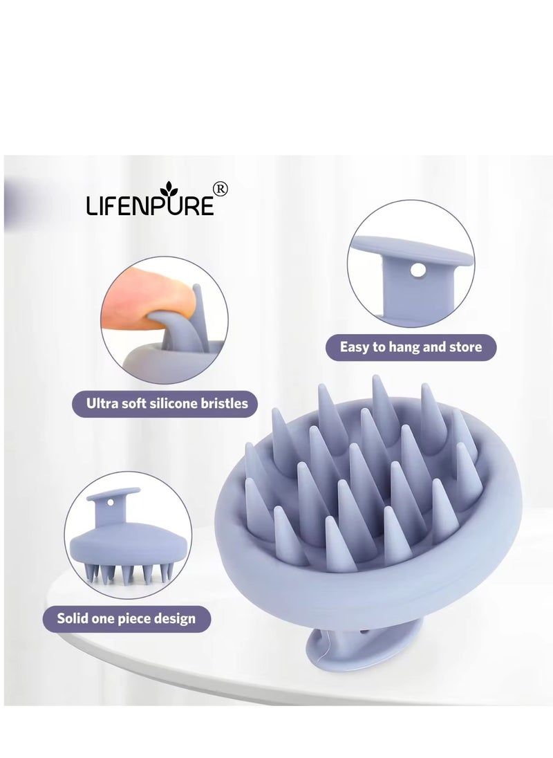 Lifenpure Lifenpure™ Silicone Hair Scalp Massager  Soft Shampoo Brush  Hair Scalp Scrubber for Wet Dry Hair Scalp  - Image 2
