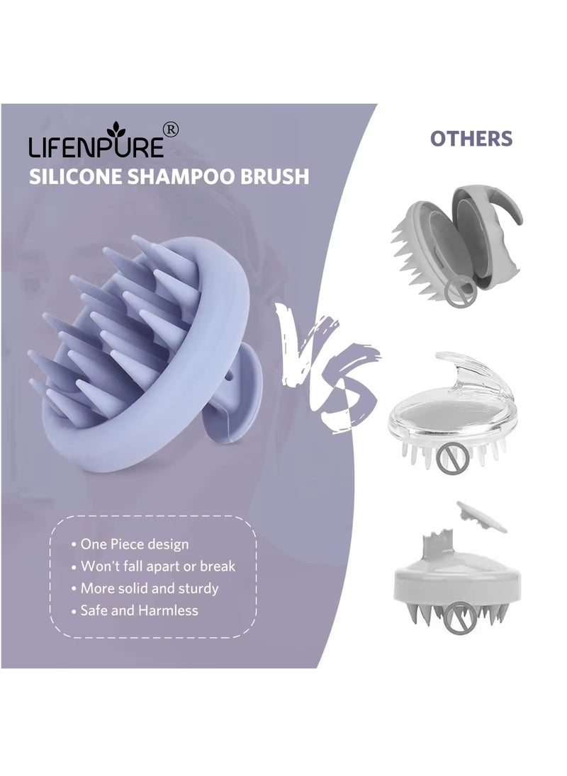 Lifenpure Lifenpure™ Silicone Hair Scalp Massager  Soft Shampoo Brush  Hair Scalp Scrubber for Wet Dry Hair Scalp  - Image 3
