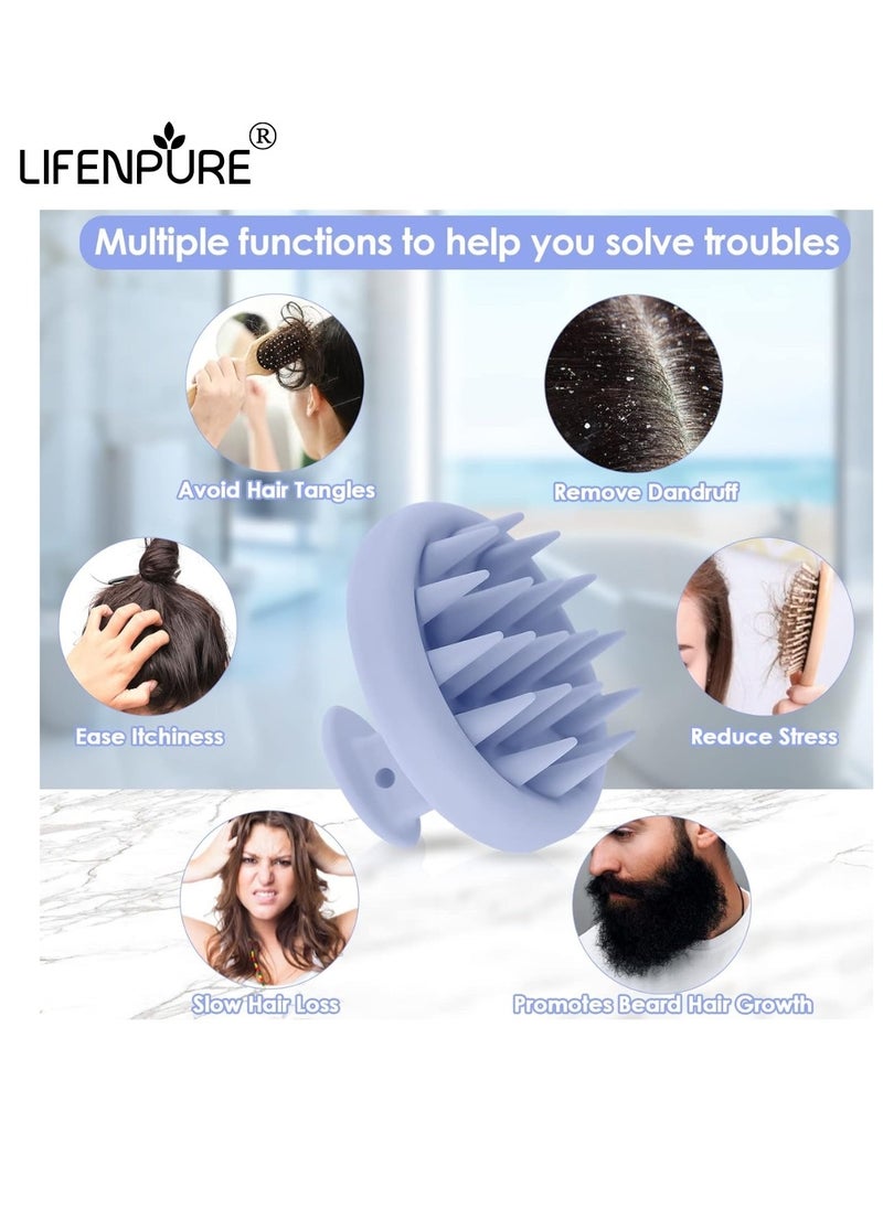 Lifenpure Lifenpure™ Silicone Hair Scalp Massager  Soft Shampoo Brush  Hair Scalp Scrubber for Wet Dry Hair Scalp  - Image 5