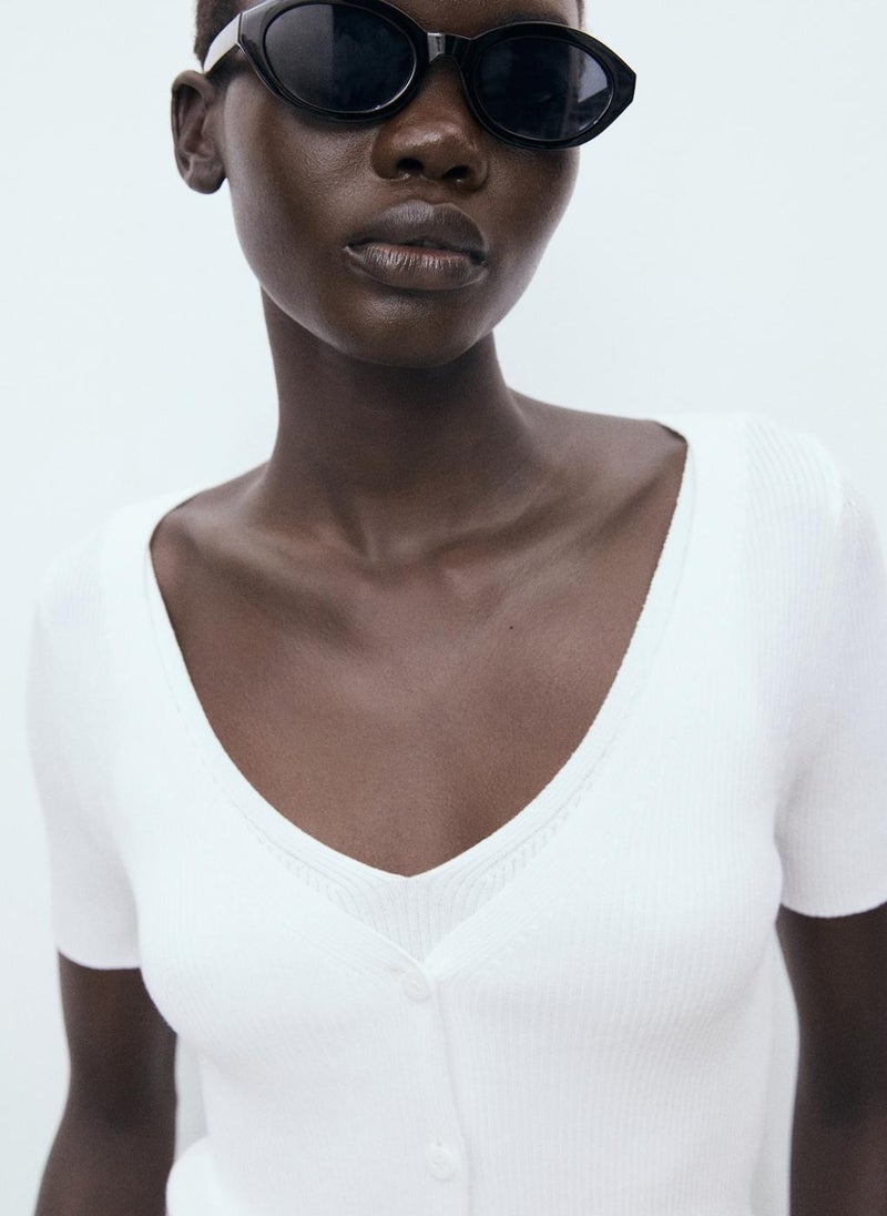 MANGO Mixed Ribbed Sweater  - Image 3