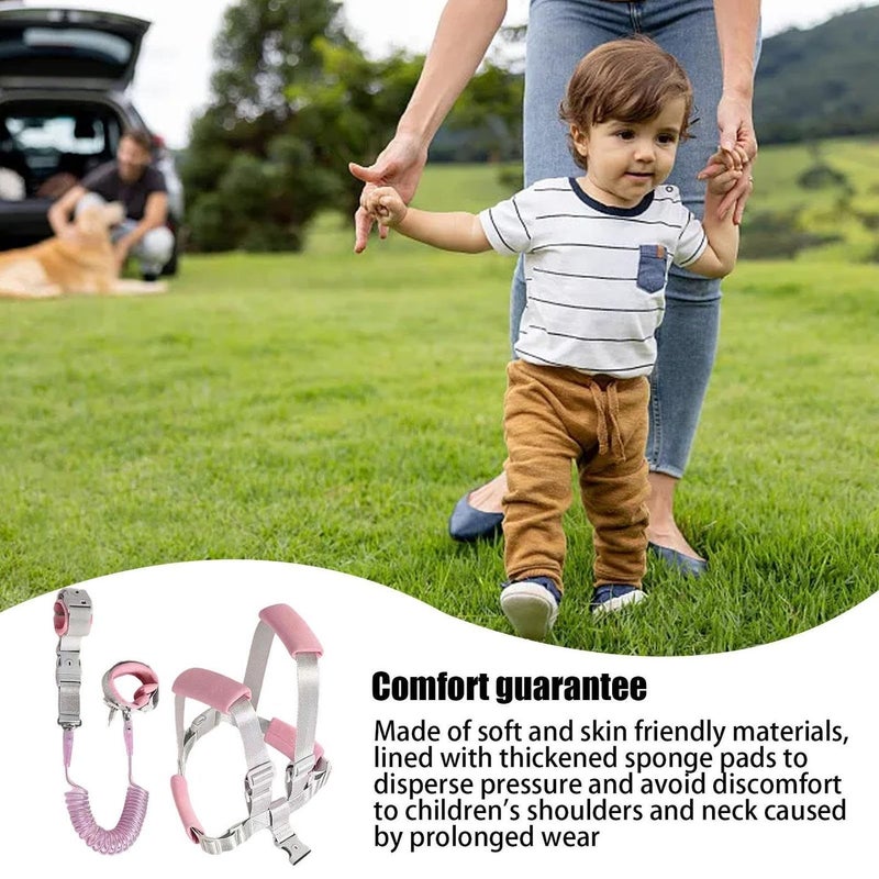 Toddler Safety Harness with Leash Glow In The Dark Anti Lost Wrist Link Assistant Strap Belt Baby Walking Holder Size C1 - Image 1