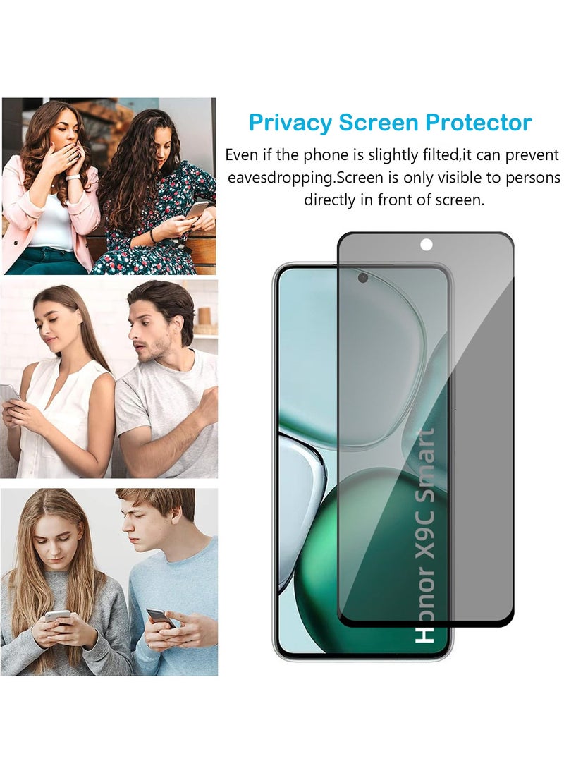 واقي شاشة وكاميرا لهاتف Honor X9c Smart 5G، واقي شاشة وكاميرا، شفاف عالي الجودة، تغطية كاملة، يحمي من الخدوش والصدمات.