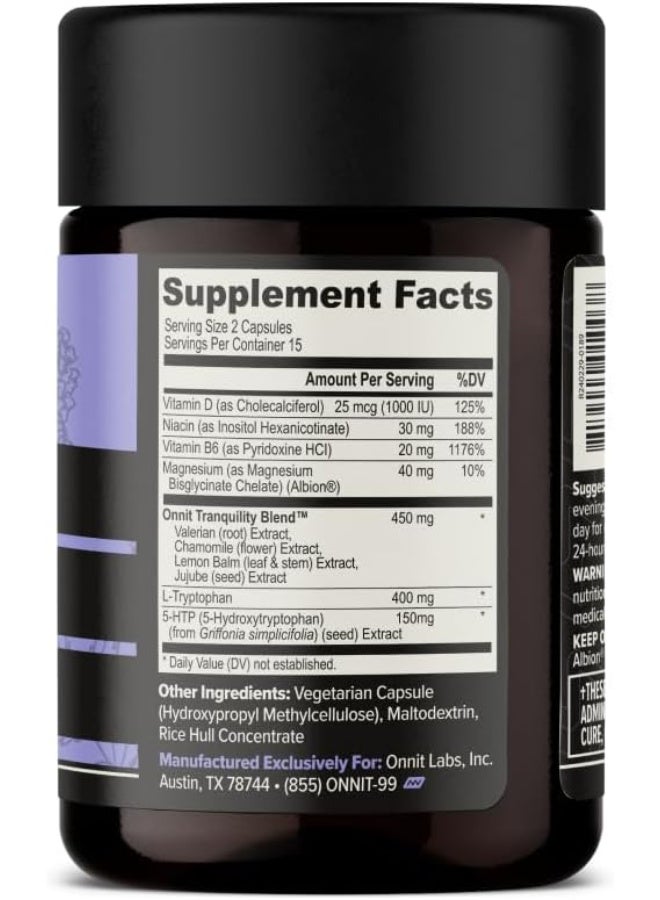 أونيت كبسولات جديدة لدعم المزاج اليومي ومكافحة التوتر، من إنتاج IGEN™، خالية من الكائنات المعدلة وراثيًا، مكمل غذائي لدعم النوم والمزاج للرجال والنساء، كبسولات يومية لإدارة التوتر، 30 كبسولة - Image 2