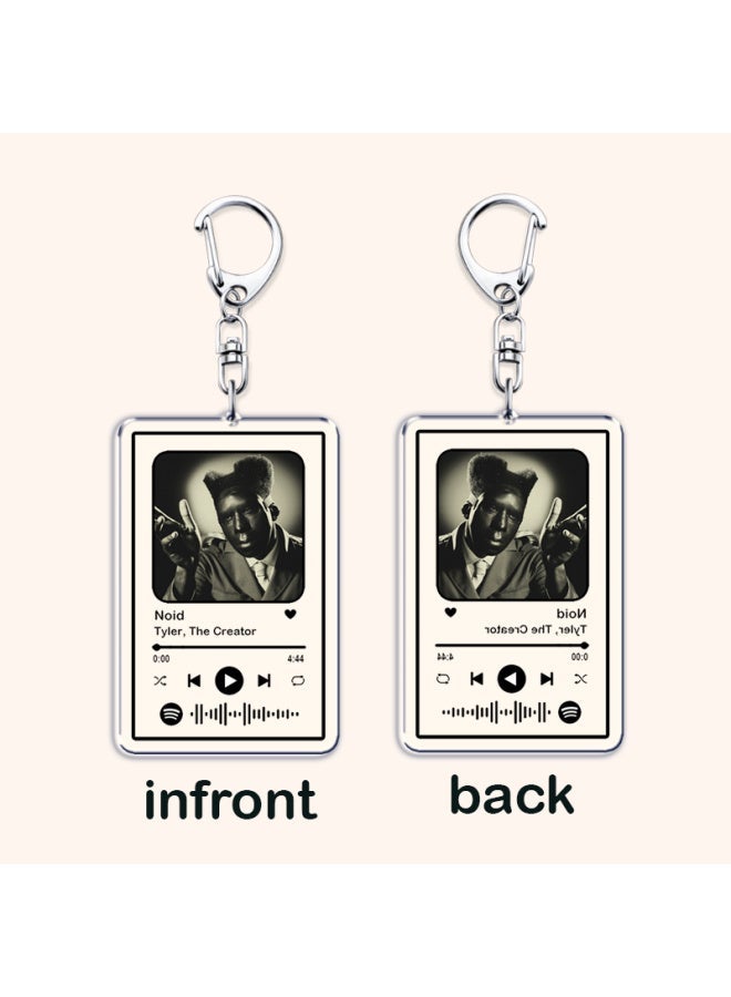 Popular Rap Singer Chromakopia Keychain for Women AccessoriesSee You Again Music Playlist Code Keying Jewelry Fan Friends Gifts-Color:Noid-Ships From:CHINA