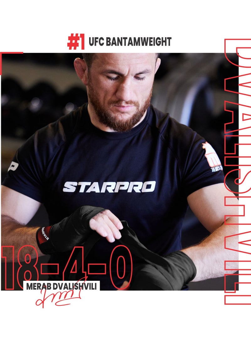 Starpro Boxing Hand Wraps - Carbon Woven Cotton Bandages - 2.55m 3.5m 4.5m - Boxing Wraps For Men Women Kids for Training Sparring Fitness & Martial Arts  - Image 4