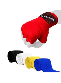 Starpro Boxing Hand Wraps - Carbon Woven Cotton Bandages - 2.55m 3.5m 4.5m - Boxing Wraps For Men Women Kids for Training Sparring Fitness & Martial Arts  - Image 1