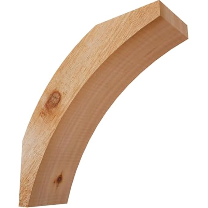 BRC04X12X12THR00RWR THORTON BRACE, 12"D X 12"H, 4" W WESTERN RED CEDAR (ROUGH SAWN) - Image 1
