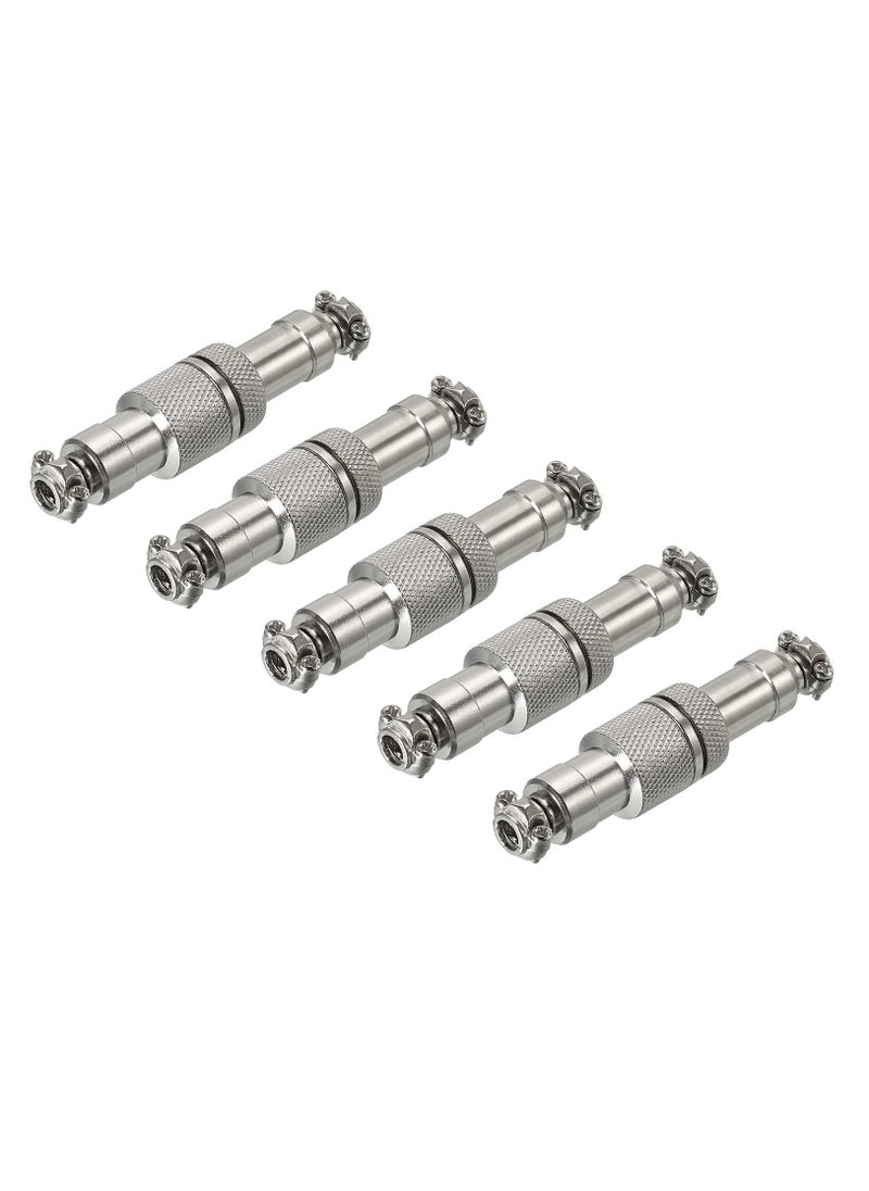 Excefore - 5pcs Aviation Connector GX12 3 Pins 12mm Male Female Wire Panel Aviation Connector Plug Socket for Aviation, High-Speed Rail, Ships - Image 1