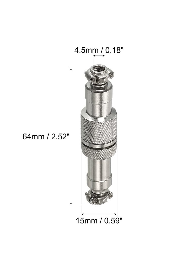 Excefore - 5pcs Aviation Connector GX12 3 Pins 12mm Male Female Wire Panel Aviation Connector Plug Socket for Aviation, High-Speed Rail, Ships - Image 1