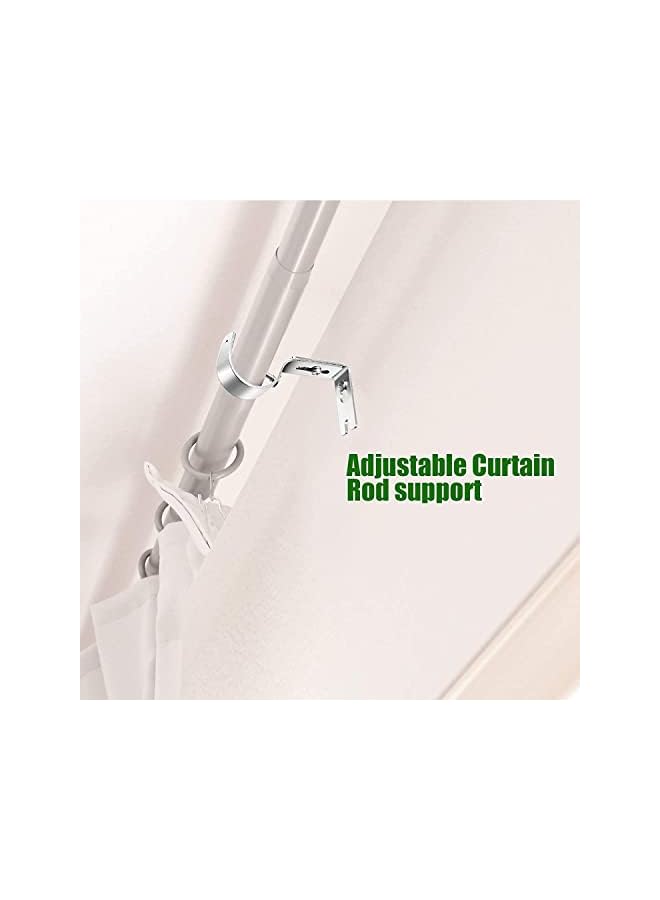 erorex 6 Pack Adjustable Curtain Rod Brackets, Heavy Duty Drapery Rod Holders, Hardware Window Curtain Rod Support Hanger for 1 Inch Rod with Installation Screws, Durable and Anti-rust  - Image 5