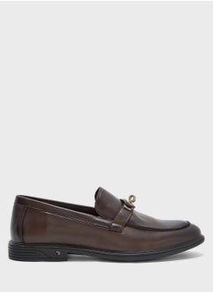 Robert Wood Buckle Detail Formal Loafers  - Image 1