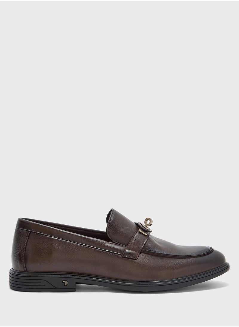 Robert Wood Buckle Detail Formal Loafers  - Image 1
