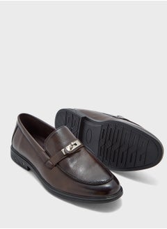 Robert Wood Buckle Detail Formal Loafers  - Image 3