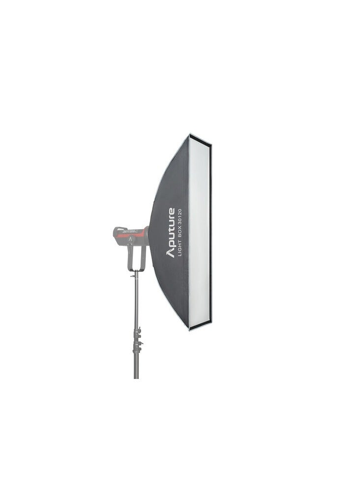 أبتشر Aputure Light Box 30×120 cm Narrow Rectangular Softbox – Bowens‑Mount 12″×48″ Strip Lightbox with 1.5/2.5‑Stop Diffusion, 45° Grid, Quick Folding, Carry Bag - Image 2