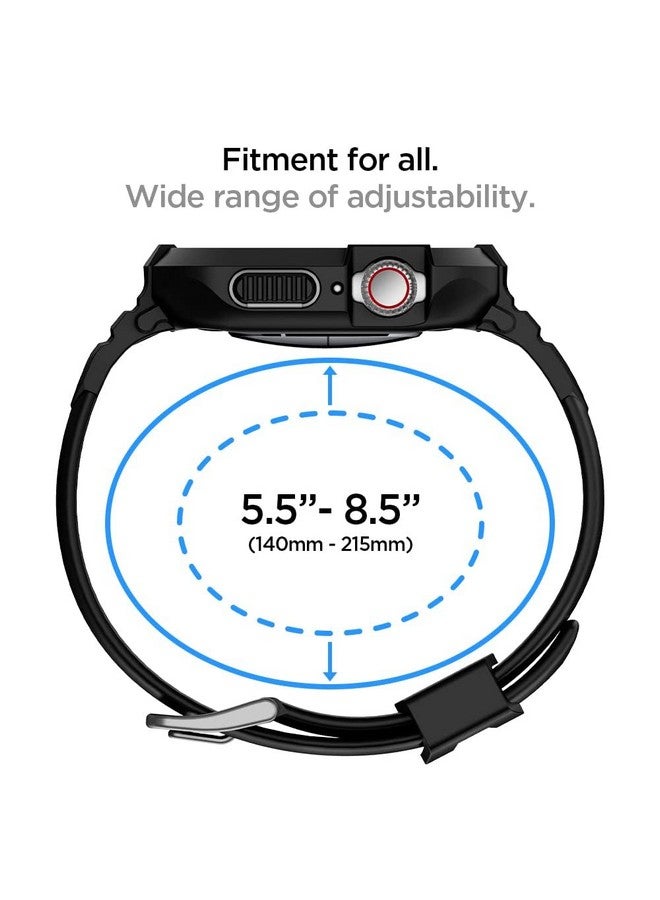 Sounce Sounce Rugged Armor Bands Compatible with Apple Watch Band Strap for iWatch Series 8 7 6 5 4 3 2 SE [Watch NOT Included] (42MM 44MM 45MM / 49MM Ultra, Black) - Image 2