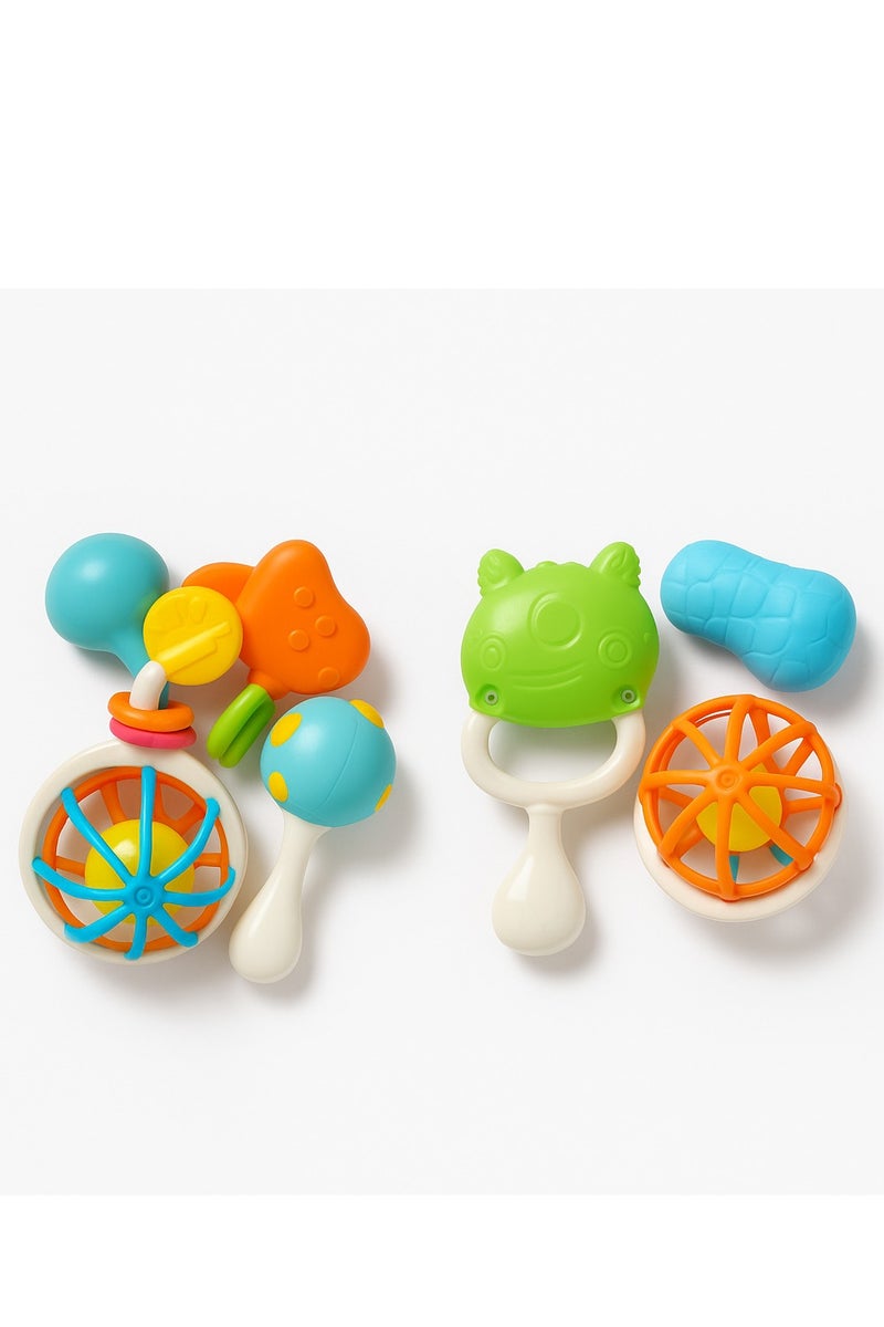 puzzle toys Baby Rattle & Teether Set – 5 Colorful Pieces for Infants 