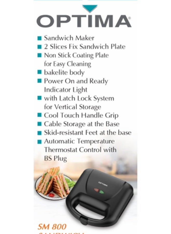 OPTIMA SANDWICH MAKER - SM800 - Image 2