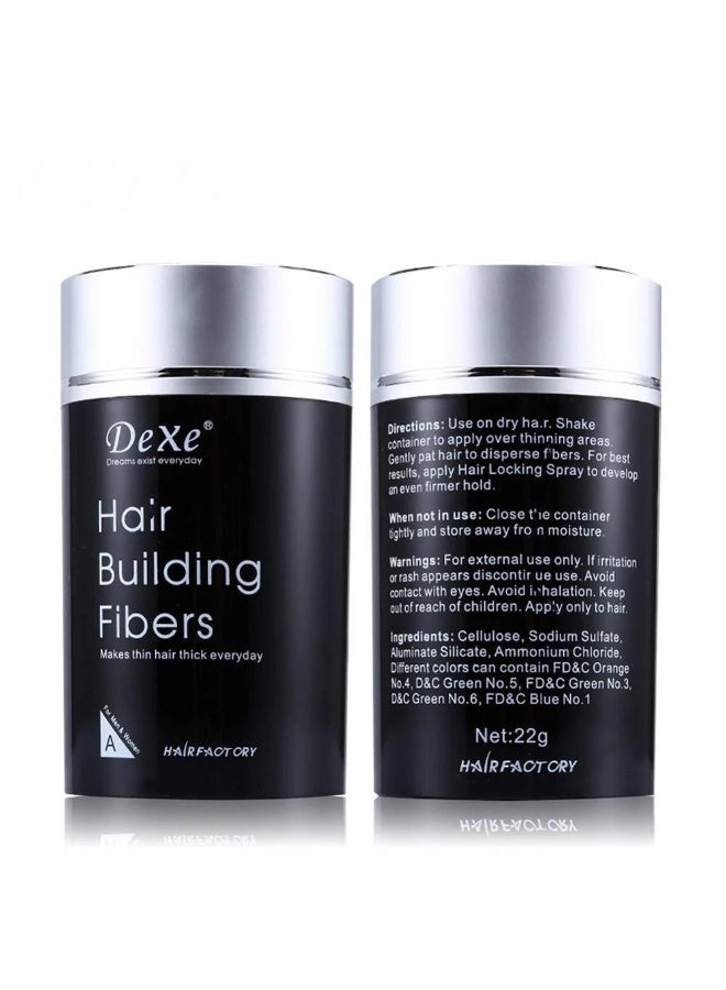 Dexe Hair Building Fibers 3 pcs Set  Instantly Conceal Hair Loss Natural Thickening Fibers Fast and Quick Hair Fiber Powder Hair Shadow Powder Hair Root Concealer Dark Brown 02 - Image 3