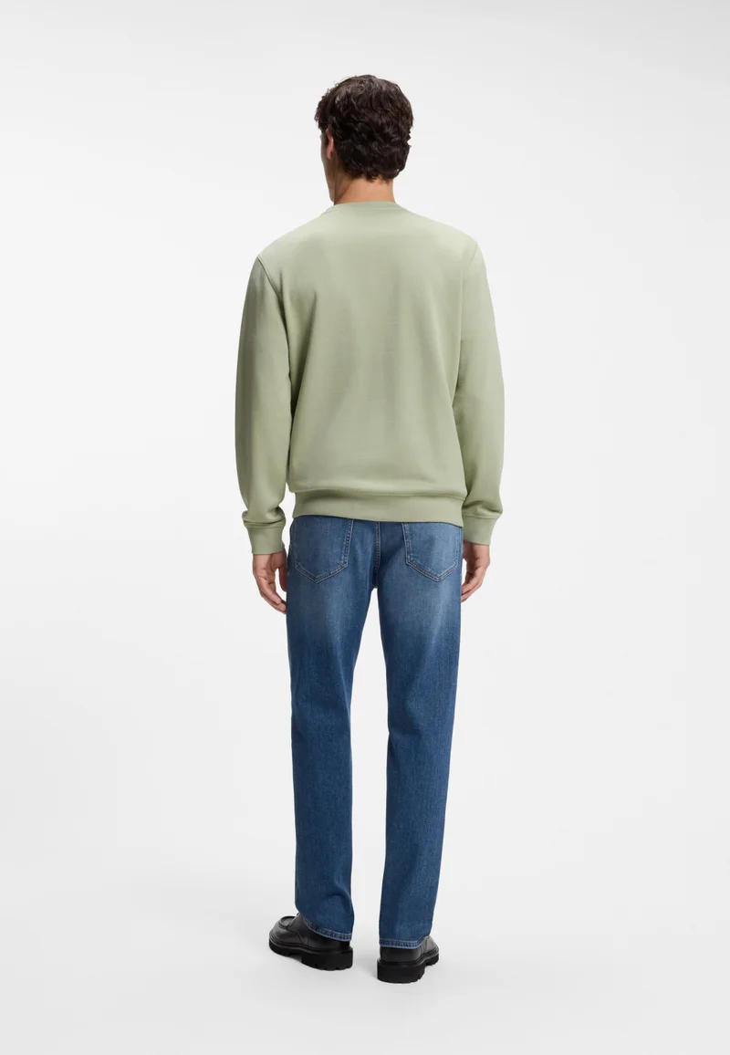 BOSS Cotton-terry sweatshirt with logo patch