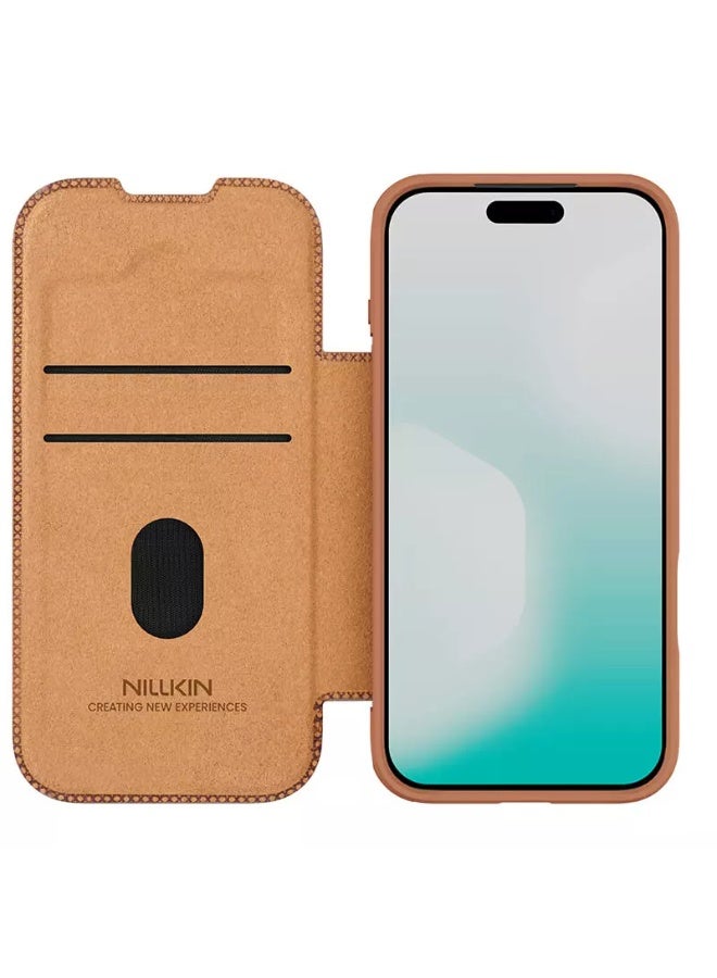 Nillkin Qin Pro Series Leather Flip Case for iPhone 17 Pro Max (6.9”, 2025) – Premium Textured Leather, Card Slot, Ultra-Slim Full Protection Cover - Image 2