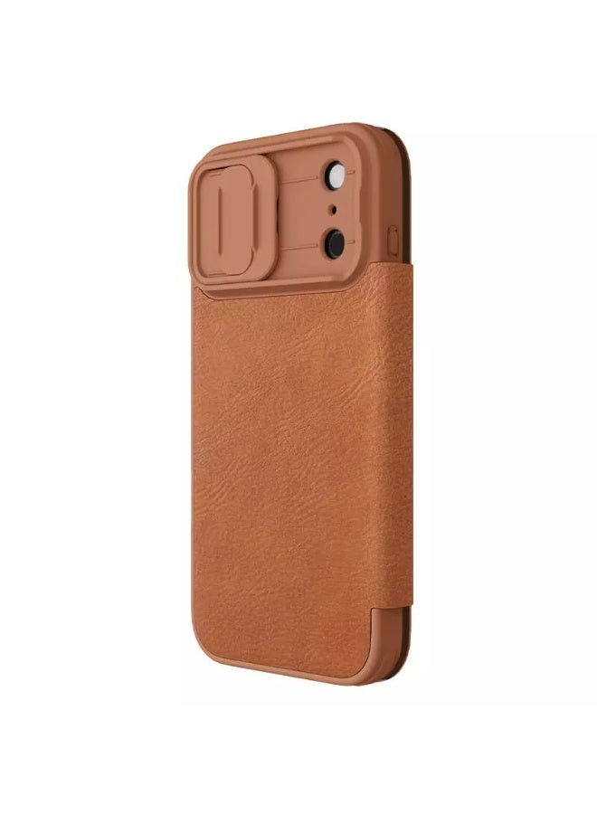 Nillkin Qin Pro Series Leather Flip Case for iPhone 17 Pro Max (6.9”, 2025) – Premium Textured Leather, Card Slot, Ultra-Slim Full Protection Cover - Image 3