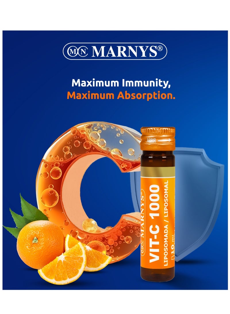 Marnys Vit-C 1000 - Liposomal Vitamin C 1000 mg - Immune Support - Antioxidant Protection - 20 Drinkable Vials - buy 1 get 1 free - Image 2