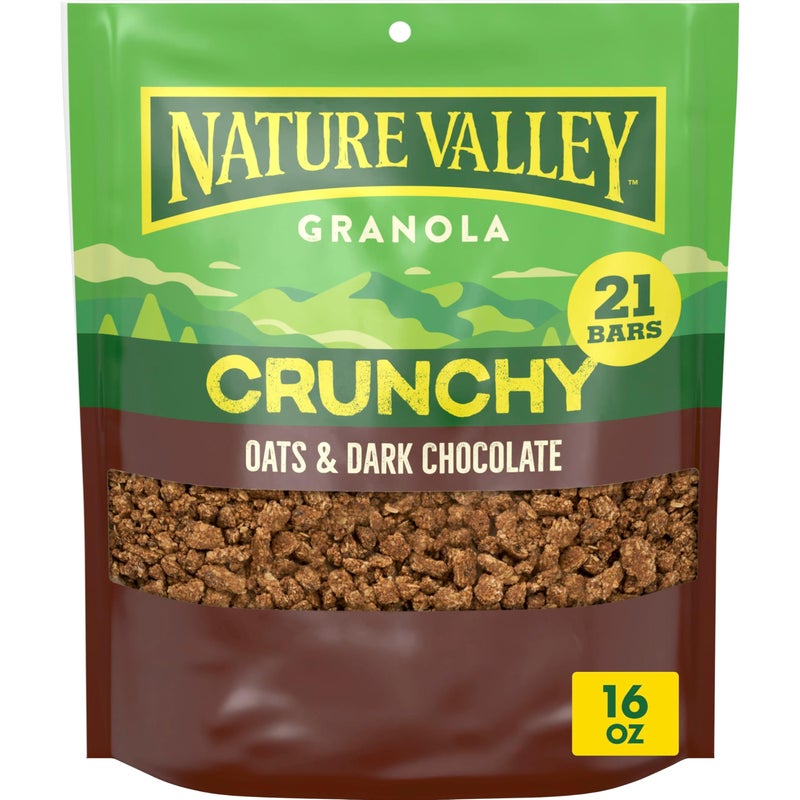 Nature Valley Crunchy Granola Oats and Dark Chocolate Granola Resealable Snack Pouch 16 oz - Image 3