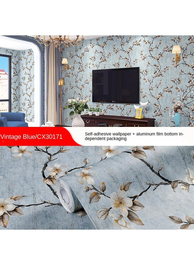 Bluejw Self-adhesive Wallpaper  Retro American 3D Three-dimensional Fine Embossed Bedroom Self-sticking Instant Stickers Self-adhesive Wallpaper Thickened - Image 1