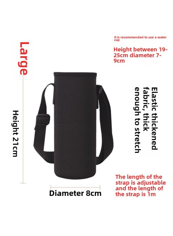 Sports 200-1500ml Cup Set Thermos Cup Bag Slung Protective Cover With Rope Outdoor Kettle Bag Bottle Bag-Color:Standard-Capacity:Large Size (8*21cm)  - Image 1