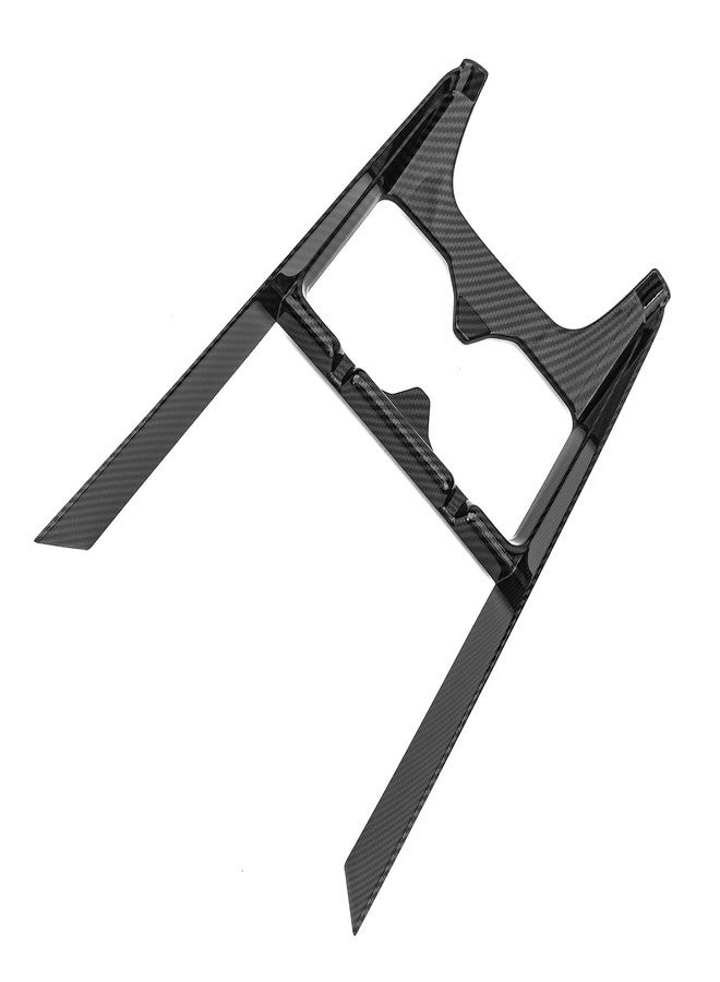 JUIVEEL Carbon Fiber Style ABS Car Center Console Water Cup Holder Frame Cover Front Central Cup Holder Panel Protective Cover Decals Compatible with Hyundai Santa FE 2024 Accessories - Image 2