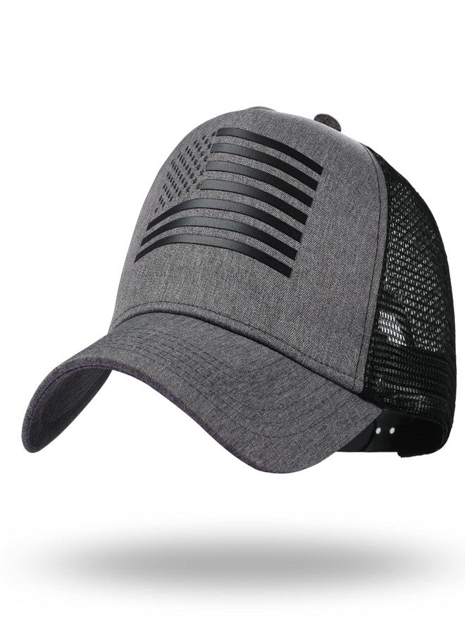 CHUANGLI Oversize XXL American Flag Trucker Hat Sport Snapback Hat, Large Size Breathable Mesh Baseball Cap for Men Big Head - Image 1