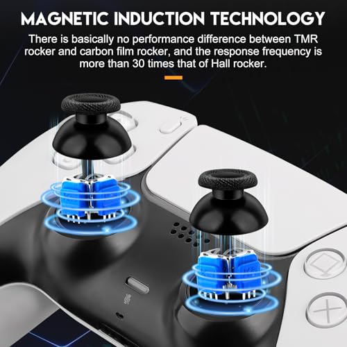 TOMSIN TMR Electromagnetic Joysticks Replacement for Playstation 5 Controller, 4 Pack Anti-Drift magnetic Resistance Stick repair kit for PS5 Controller(Blue) - Image 5