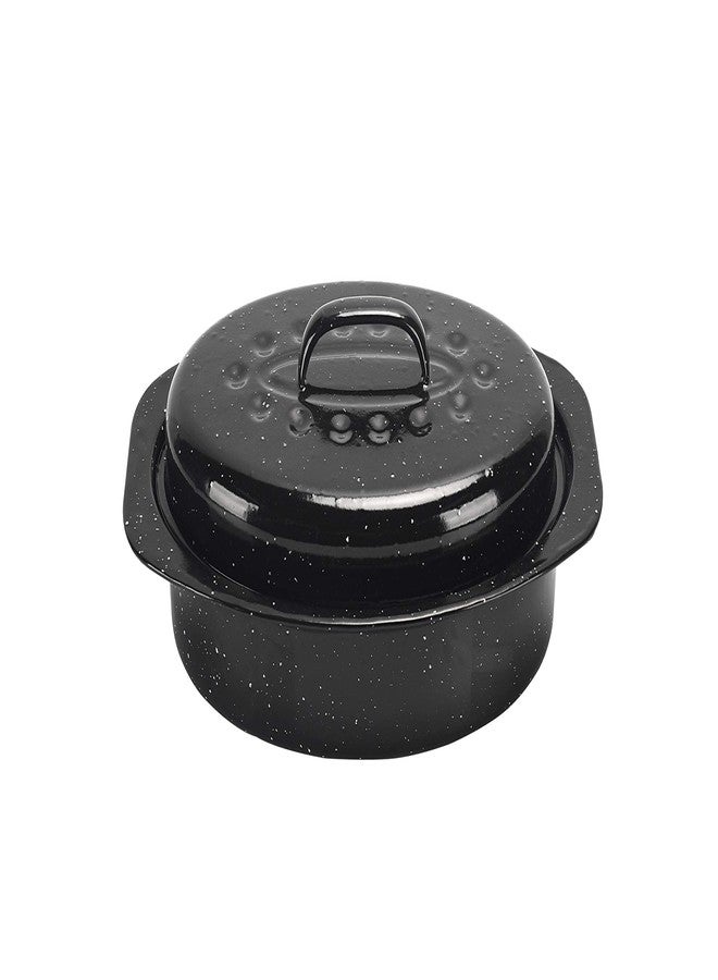 ENAMORY Covered Oval Roaster, 13 inches, Black - Image 1