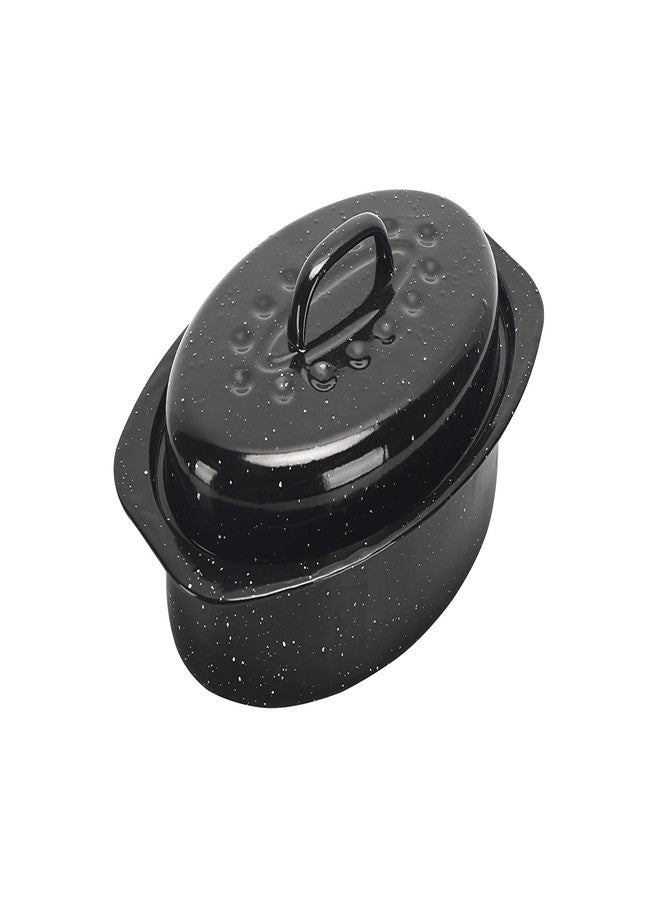ENAMORY Covered Oval Roaster, 13 inches, Black - Image 3
