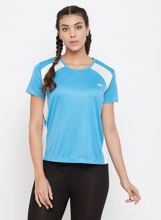 كلوفيا Clovia Comfort Fit Active Tshirt in Sky Blue