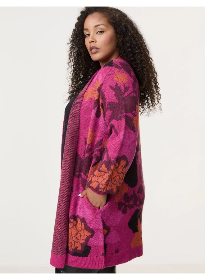 Samoon Pattern Long Cardigan - Image 3